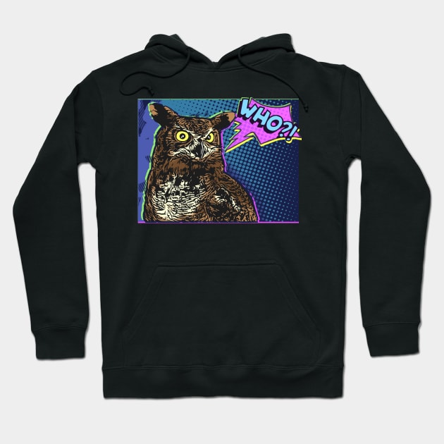 Owl comic "WHO?!" Hoodie by FandomizedRose